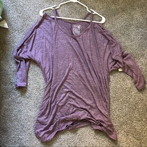 NWT Purple Cold Shoulder Top